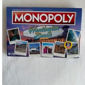 New Sealed Monopoly Huntington‎ Beach California Board Game Hasbro 2023